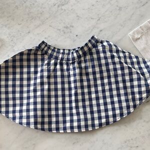Blue and White toddler Checkered Skirt